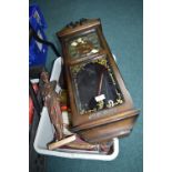 Assorted Clocks, Parts, and Tins, etc.