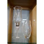 Cut Glass Lead Crystal Candle Lamp and Vase