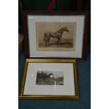 Two Framed Horse Prints