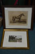 Two Framed Horse Prints