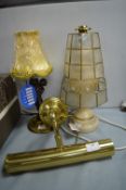 Two Table Lamps and a Picture Light