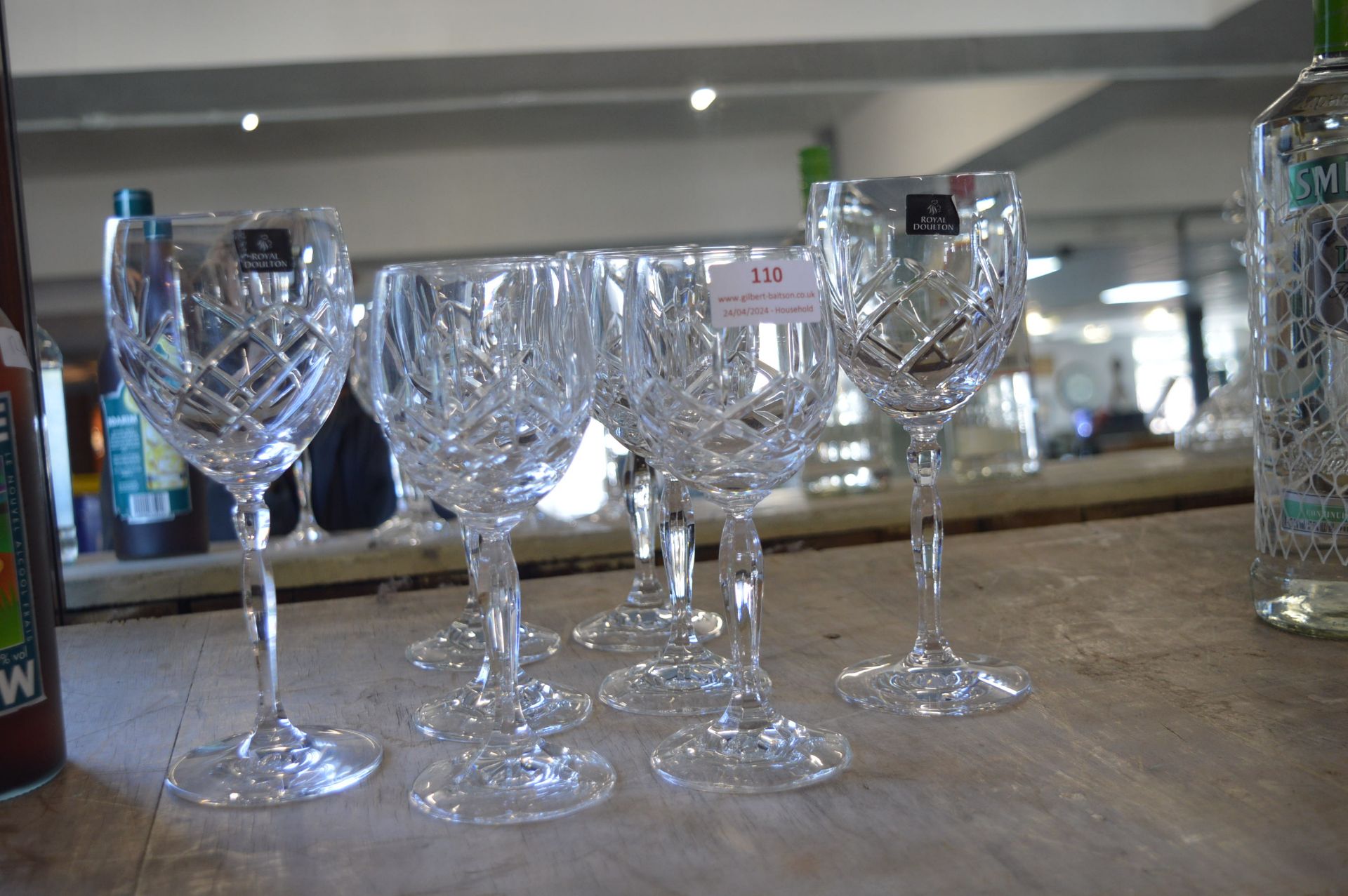 Royal Doulton Lead Crystal 6pc Wine Glass Set plus