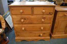 Two over Three Solid Pine Chest of Drawers