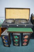 Twin Garrard Turntables and Disco Lights