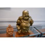 Pair of Chinese Smiling Buddha Figures