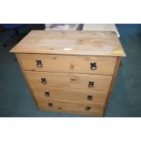 Solid Pine Four Drawer Chest