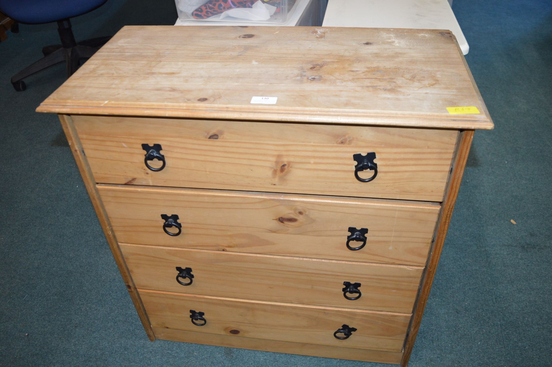 Solid Pine Four Drawer Chest