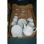 German Part Tea Set Melodica Design plus Four Wine