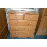 Solid Pine Two over Three Chest of Drawers