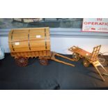 Scratch Built Wooden Gypsy Caravan plus Wagon