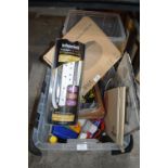 Mixed Lot Including Wall Light, Extension Lead, Spanners, Rulers, etc.