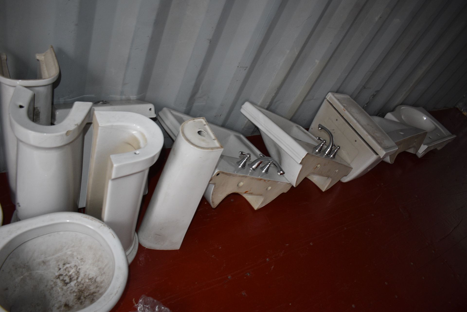Contents of Container 115 to Include Fire Hearth Back, Toilet Bases, Sink Pedestals, Cistern Unit, - Image 3 of 10