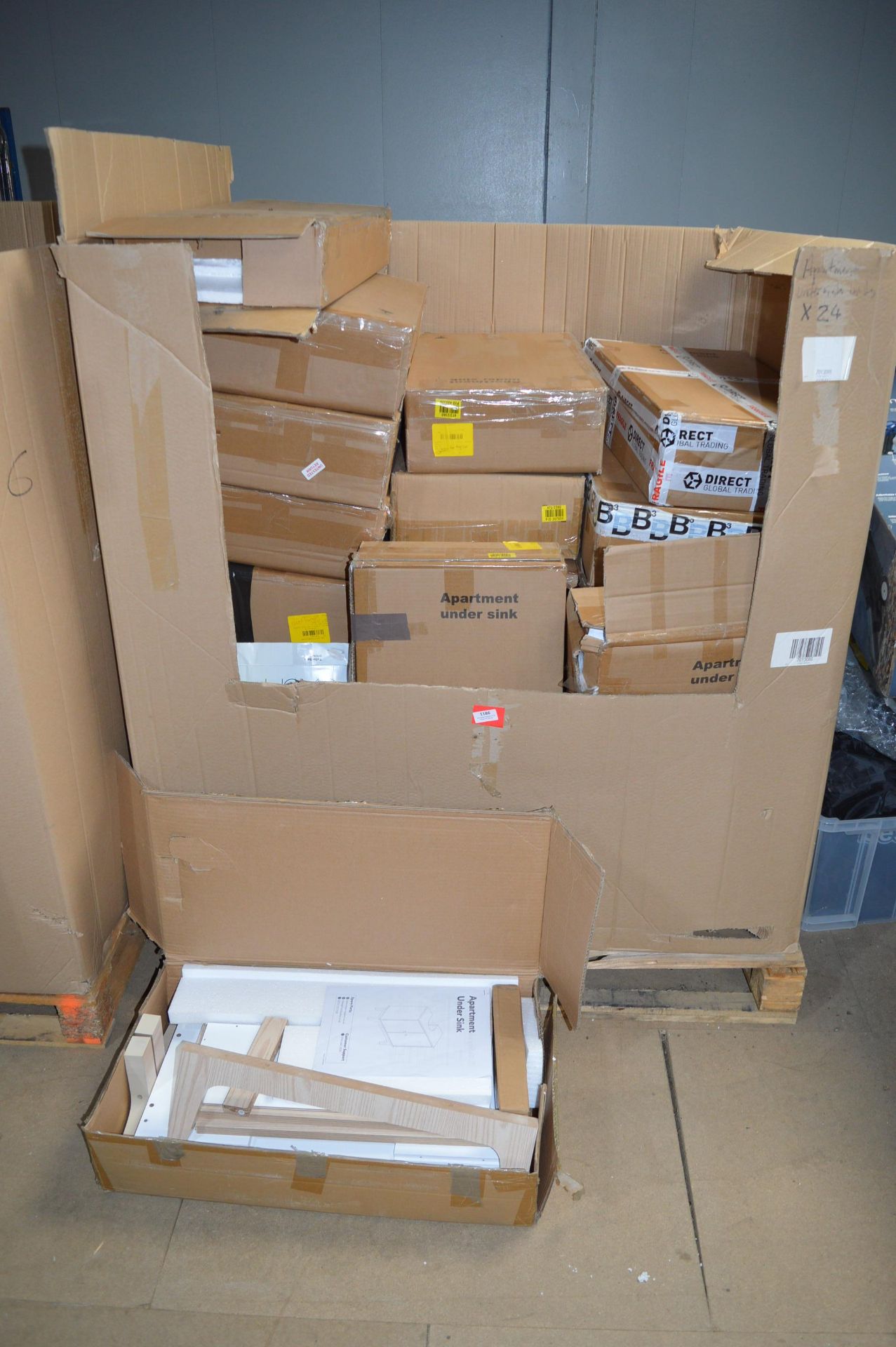 Pallet Containing a Quantity of Under Sink Units etc. (salvage)