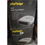 Two Challenge Flat Fan Heaters