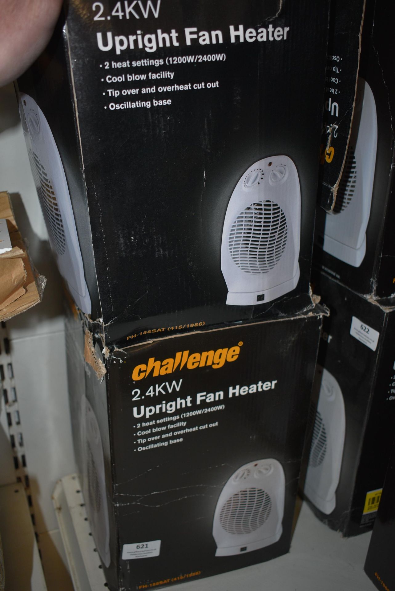 Two Challenge Upright Fan Heaters
