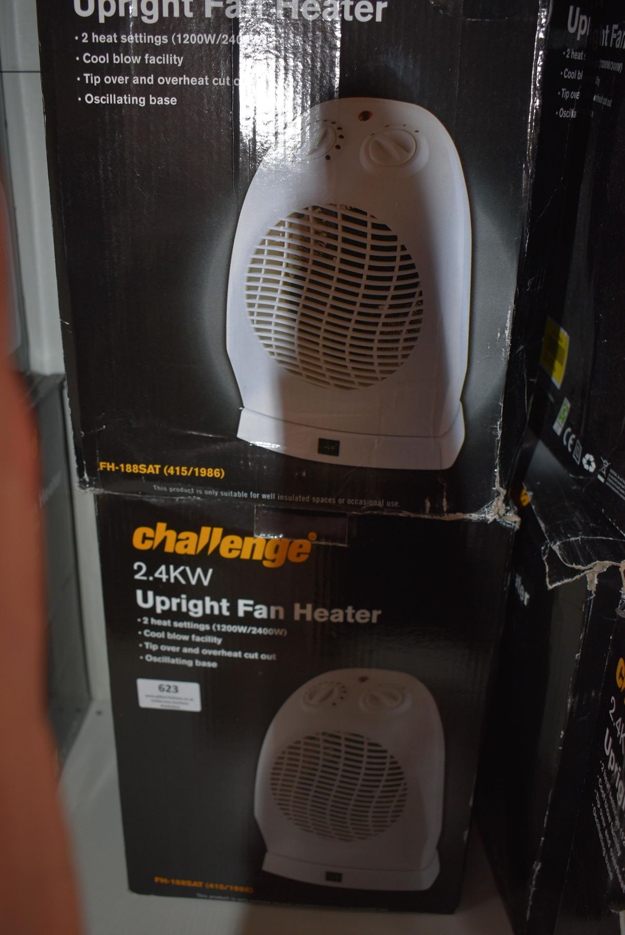 Two Challenge Upright Fan Heaters - Image 2 of 2