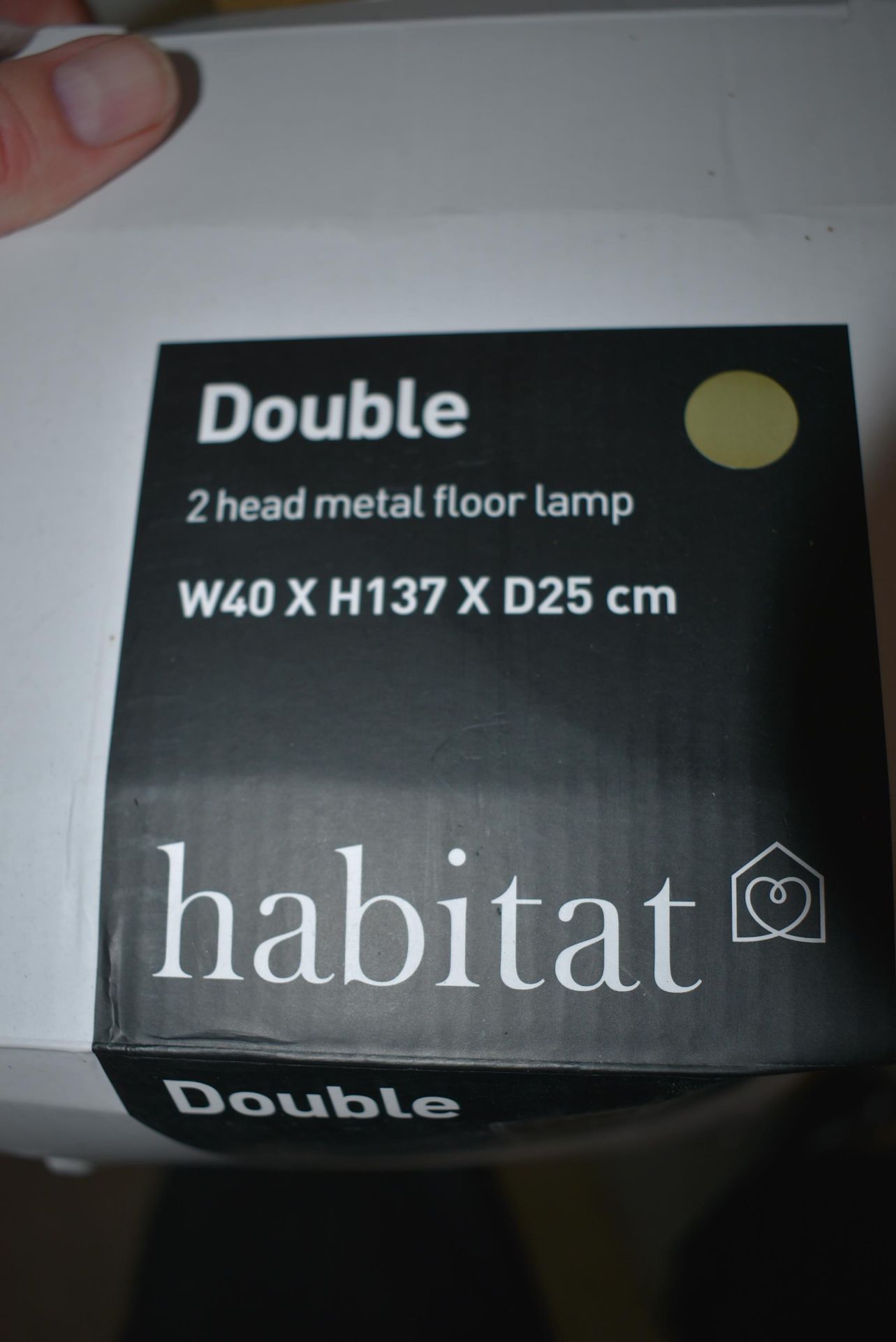 Three Habitat Two Head Metal Floor Lamp in Brass Effect Finish - Image 4 of 4