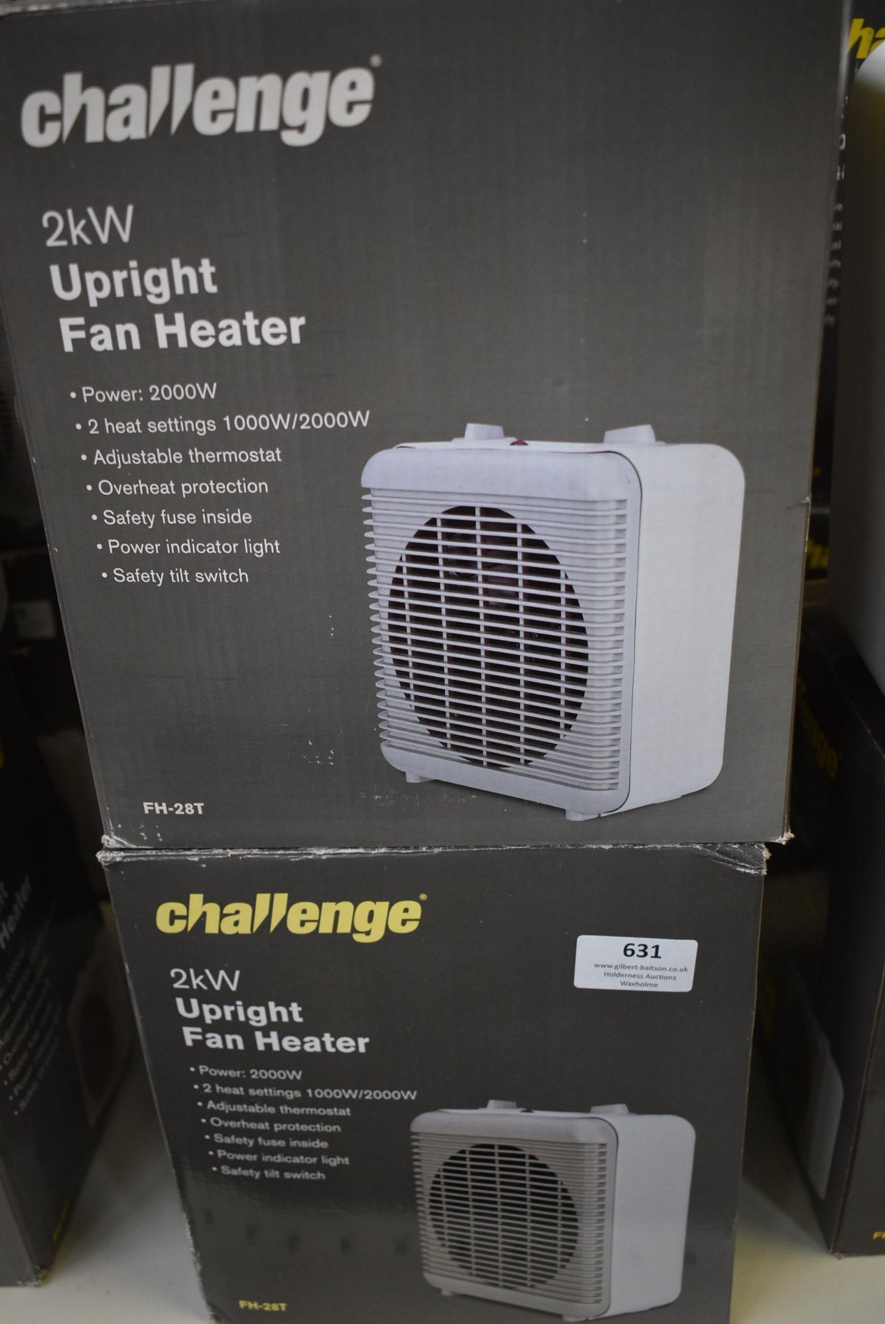 Two Challenge Upright Fan Heaters - Bild 2 aus 2