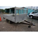 Twin Axle Trailer with Aluminium Sides and Back Lift,