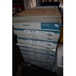 Fourteen Boxes of 20 Acoustic Vinyl Tiles in Light Brown 50x50cm