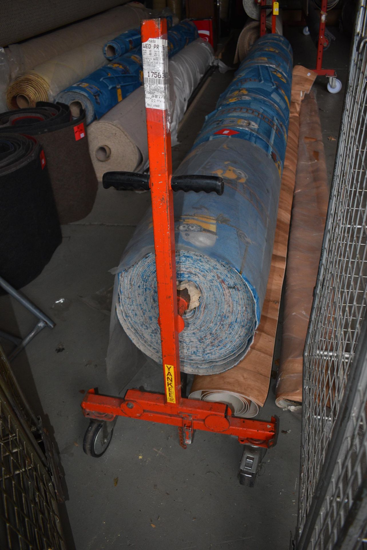 Single Carpet Rack on Castors ~4.5m long (contents not included, collection by appointment) - Image 3 of 3