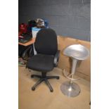 Barstool and an Office Swivel Chair