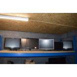 Five Assorted Monitors and TVs