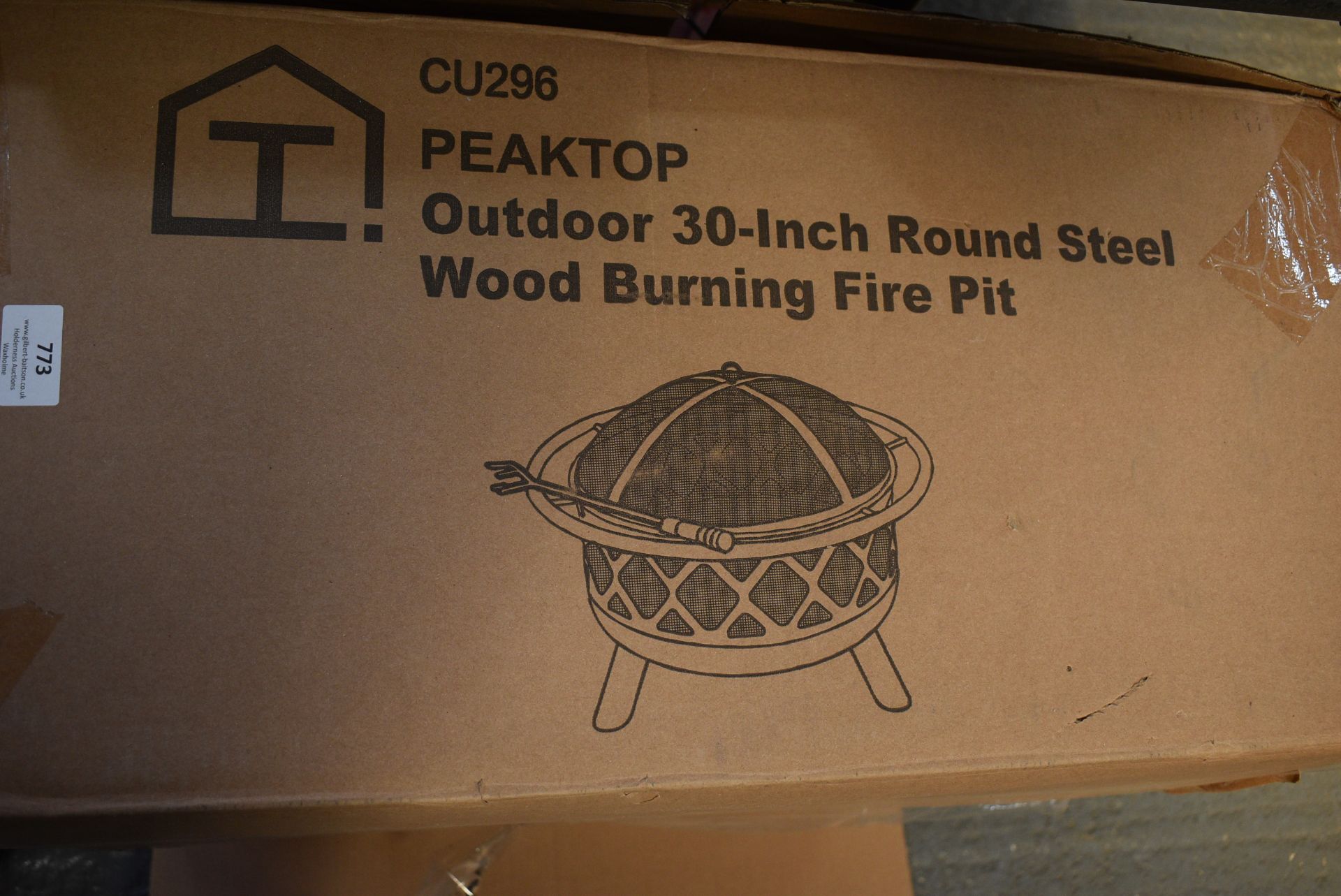Outdoor 30” Round Steel Wood Burning Firepit