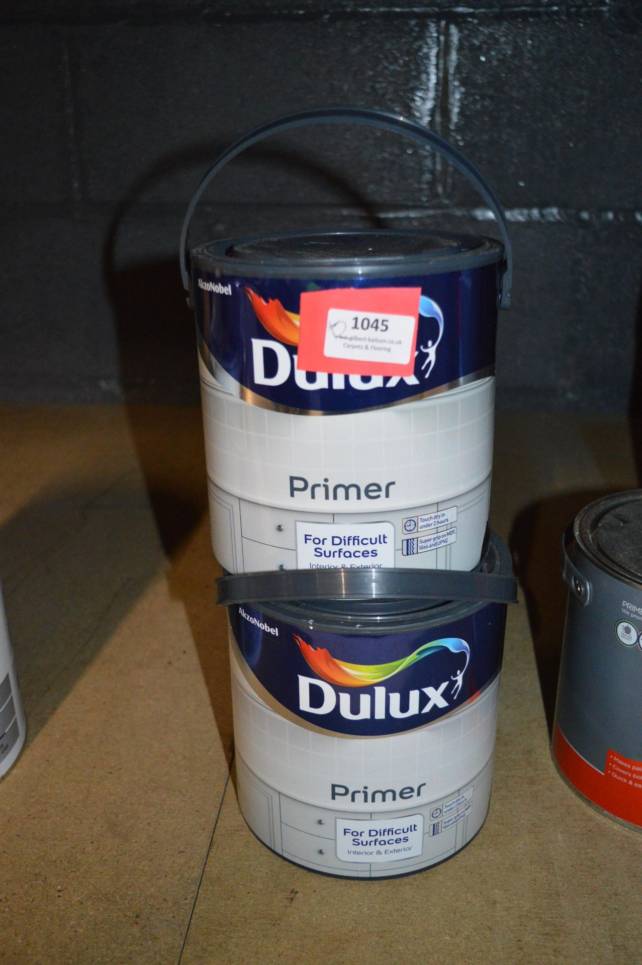 2x 2.5L of Dulux Difficult Surface Primer