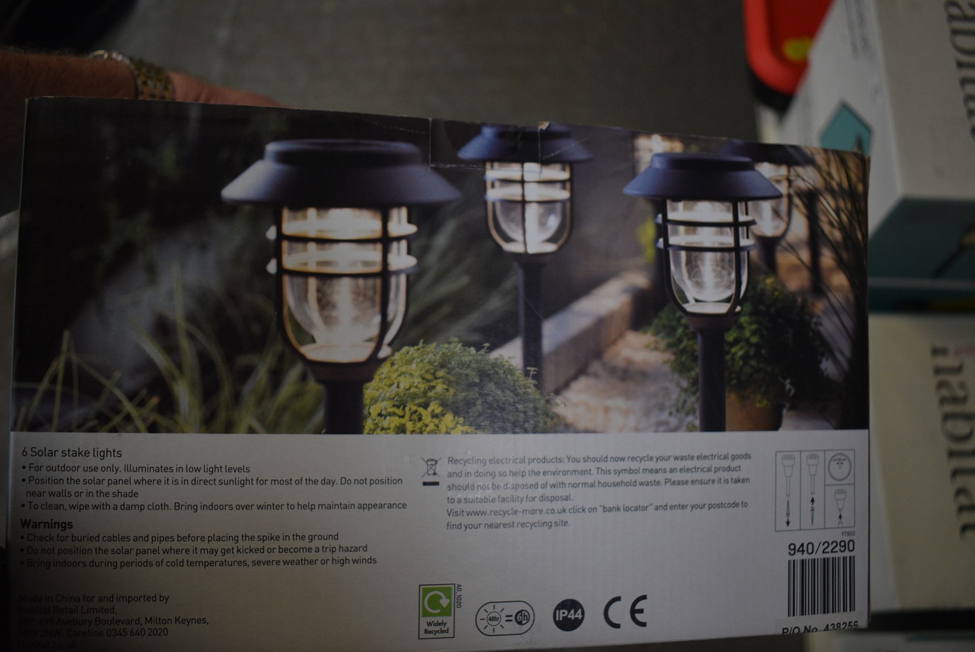 Two Boxes of Six Habitat Solar Stake Lights - Image 4 of 4