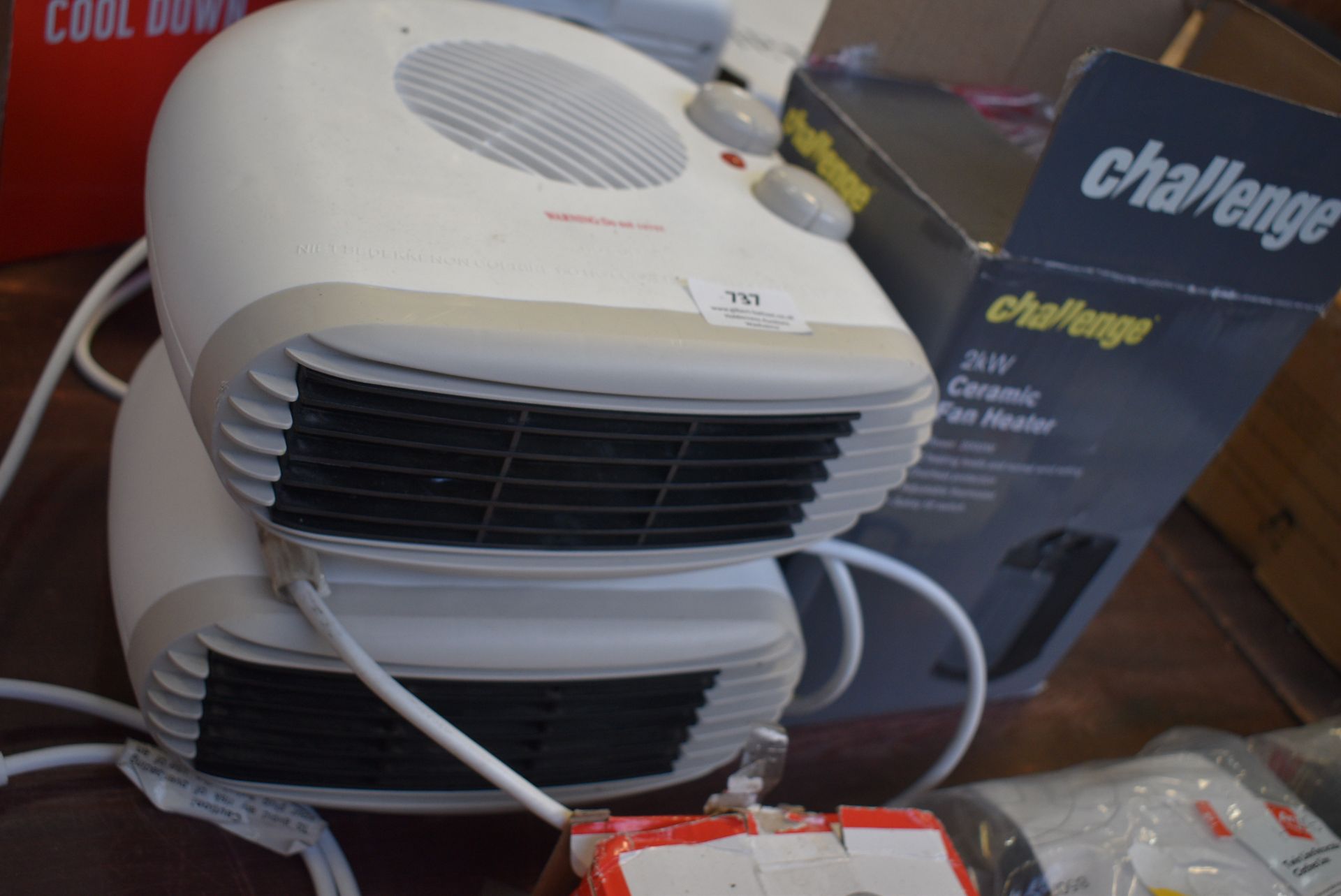 Challenge Ceramic Fan Heater and Two Under Desk Heaters