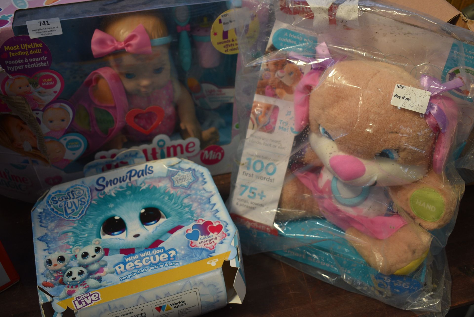 Soft Toy, Doll, and a Snow Pals Toy