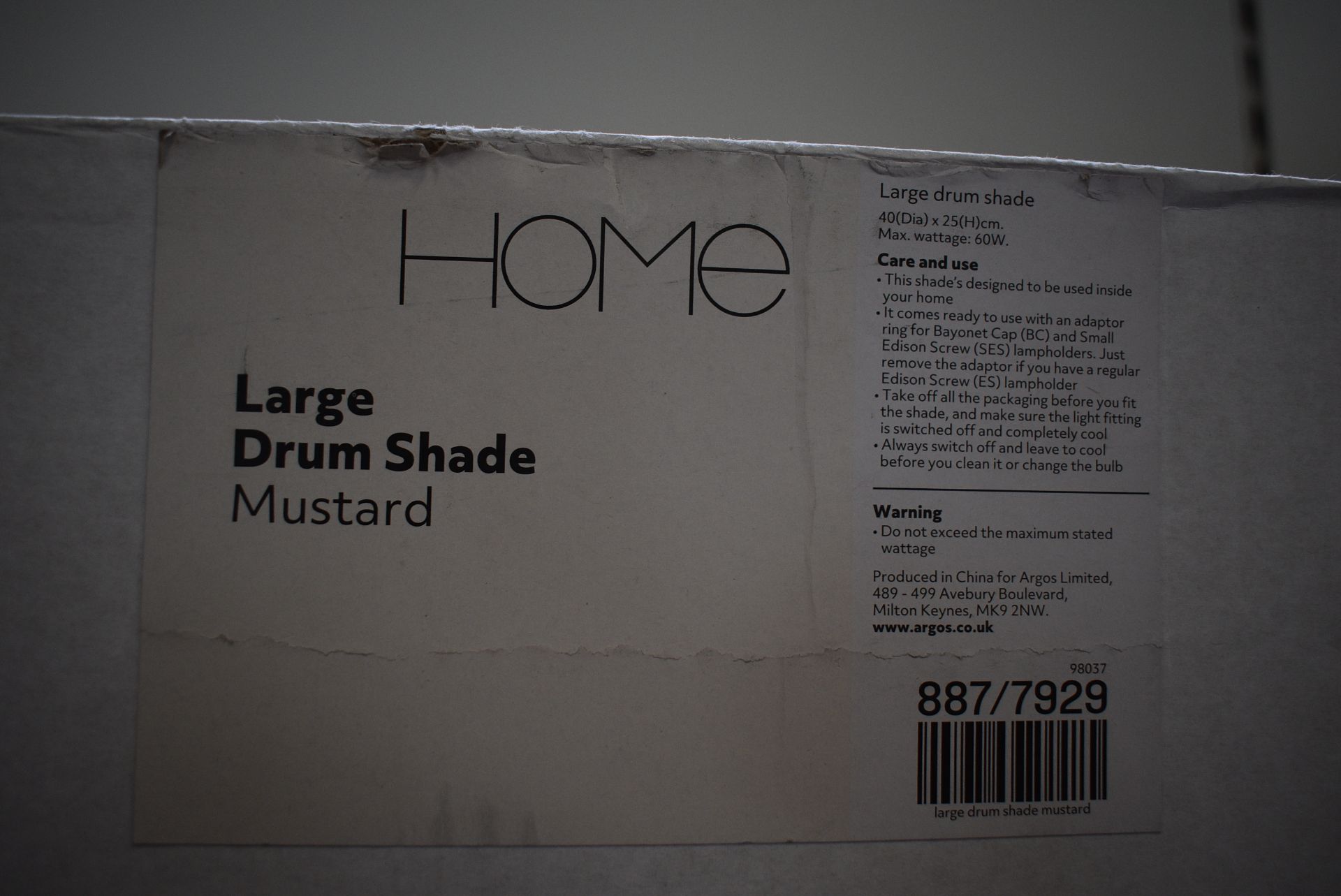 Home Large Drum Shade in Mustard