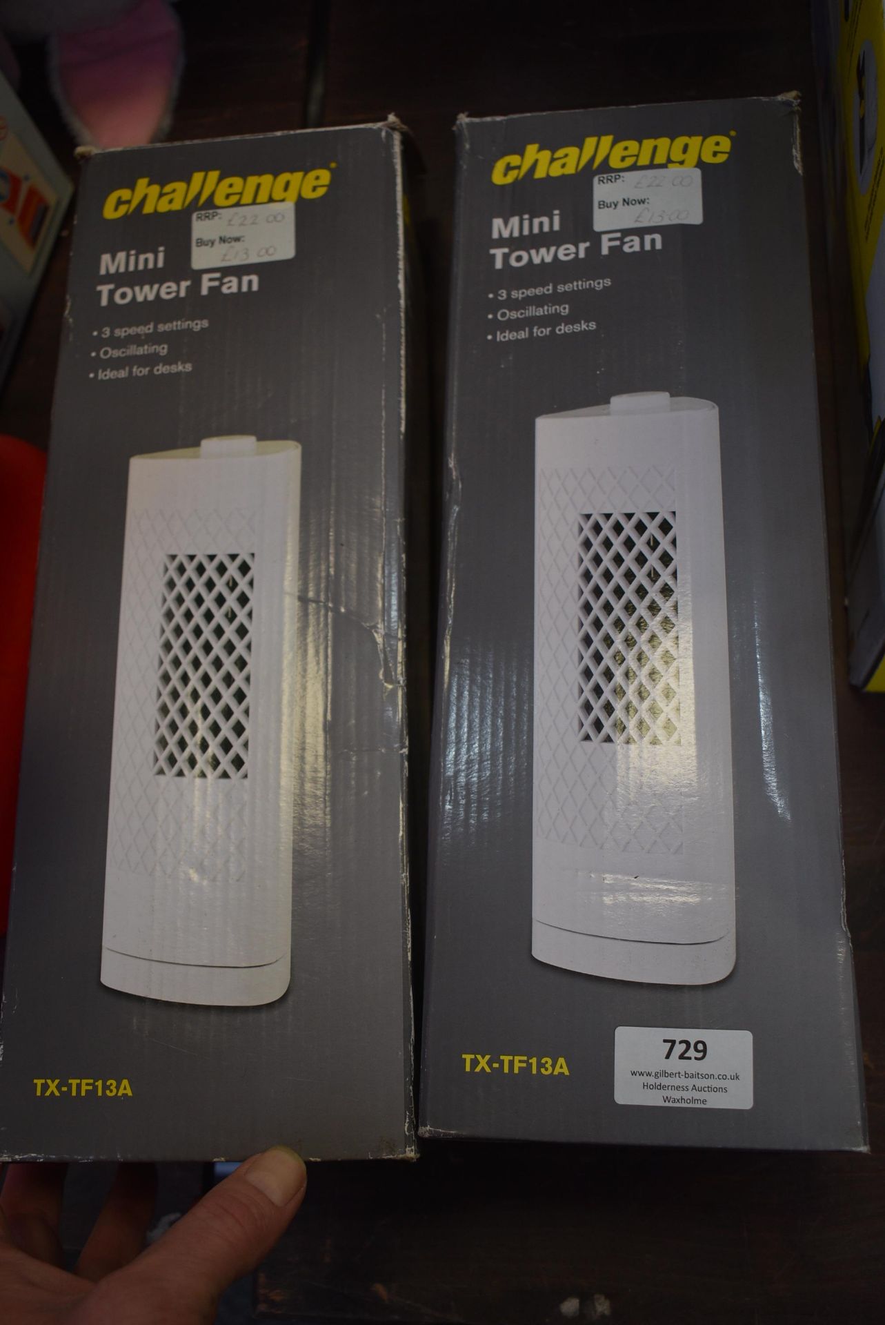 Two Challenge Mini Tower Fans