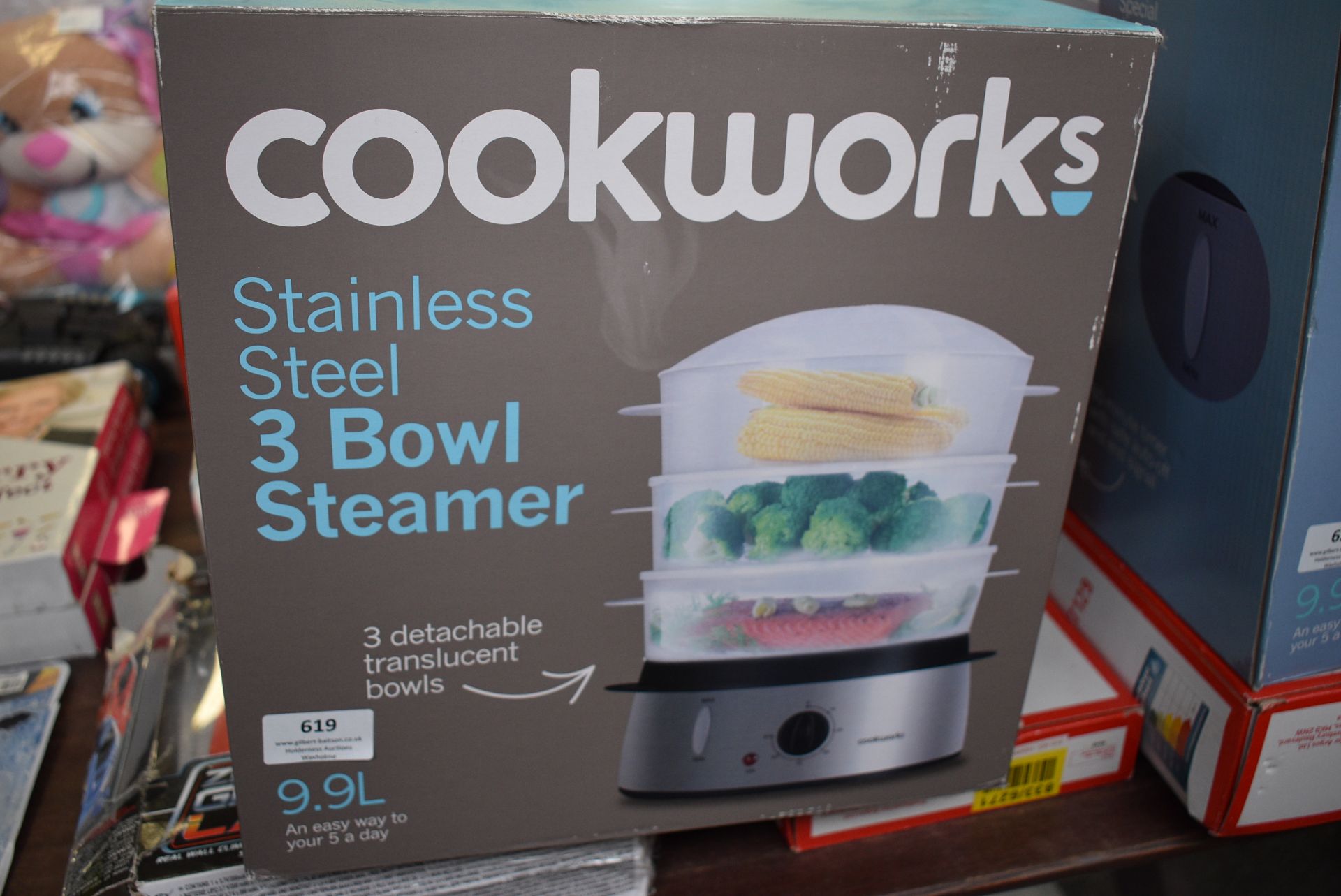 Stainless Steel Three Bowl Steamer - Image 2 of 2