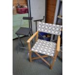 Folding Directors Chair and a Folding High Seat