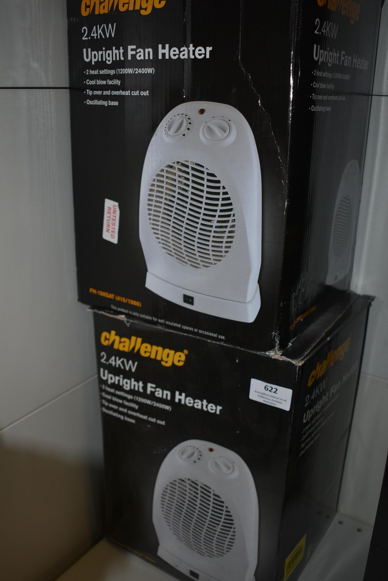 Two Challenge Upright Fan Heaters