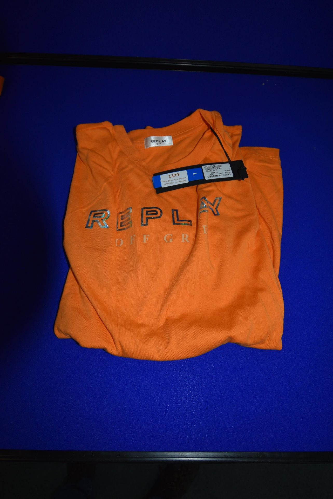 *Replay Off Grid Orange T-Shirt Size: L