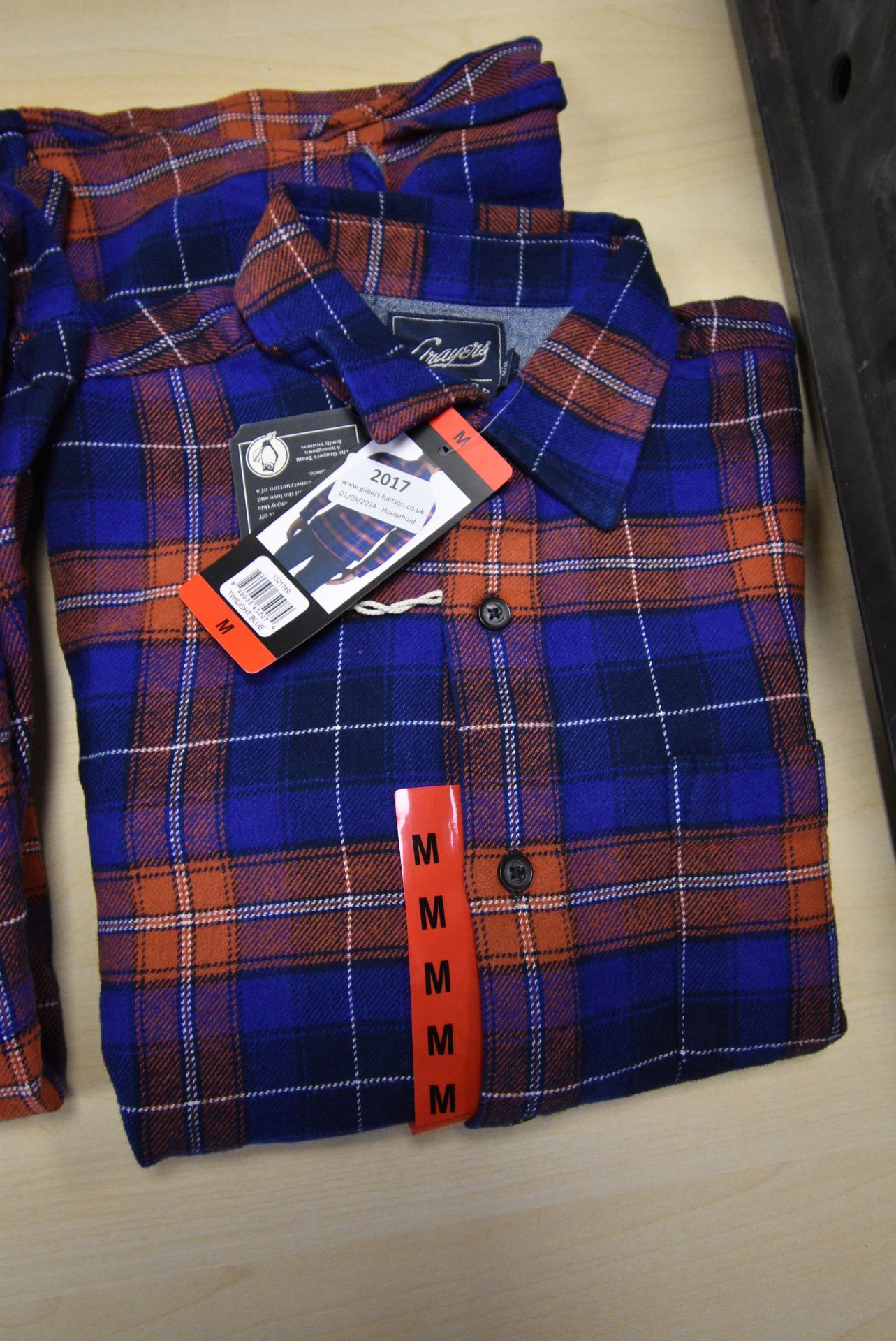 *Grayers Heritage Flannels Blue & Terracotta Check Shirt Size: M