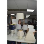 Seven Table Lamps plus Shades