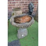 Concrete Garden Birdbath