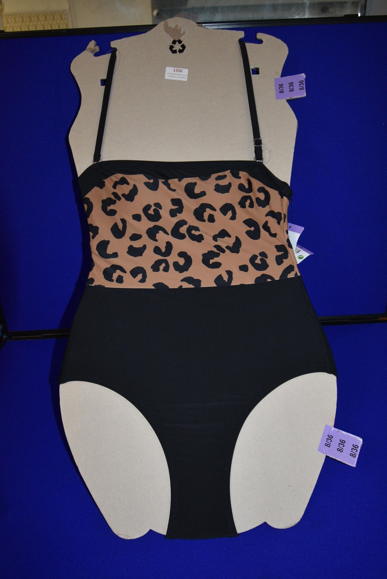 *DKNY Lady’s Leopard Print Swimsuit Size: 8