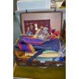 Case Containing Masonic Medal, Aprons, etc.
