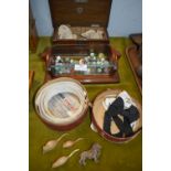 Wooden Boxes, Marbles, Collars, etc.