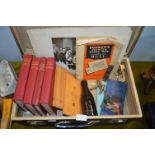 Vintage Case and Collectibles Including Railway Ob