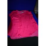 *Hilary Radley Short Sleeve Drop Shoulder Top in Pink Size: S