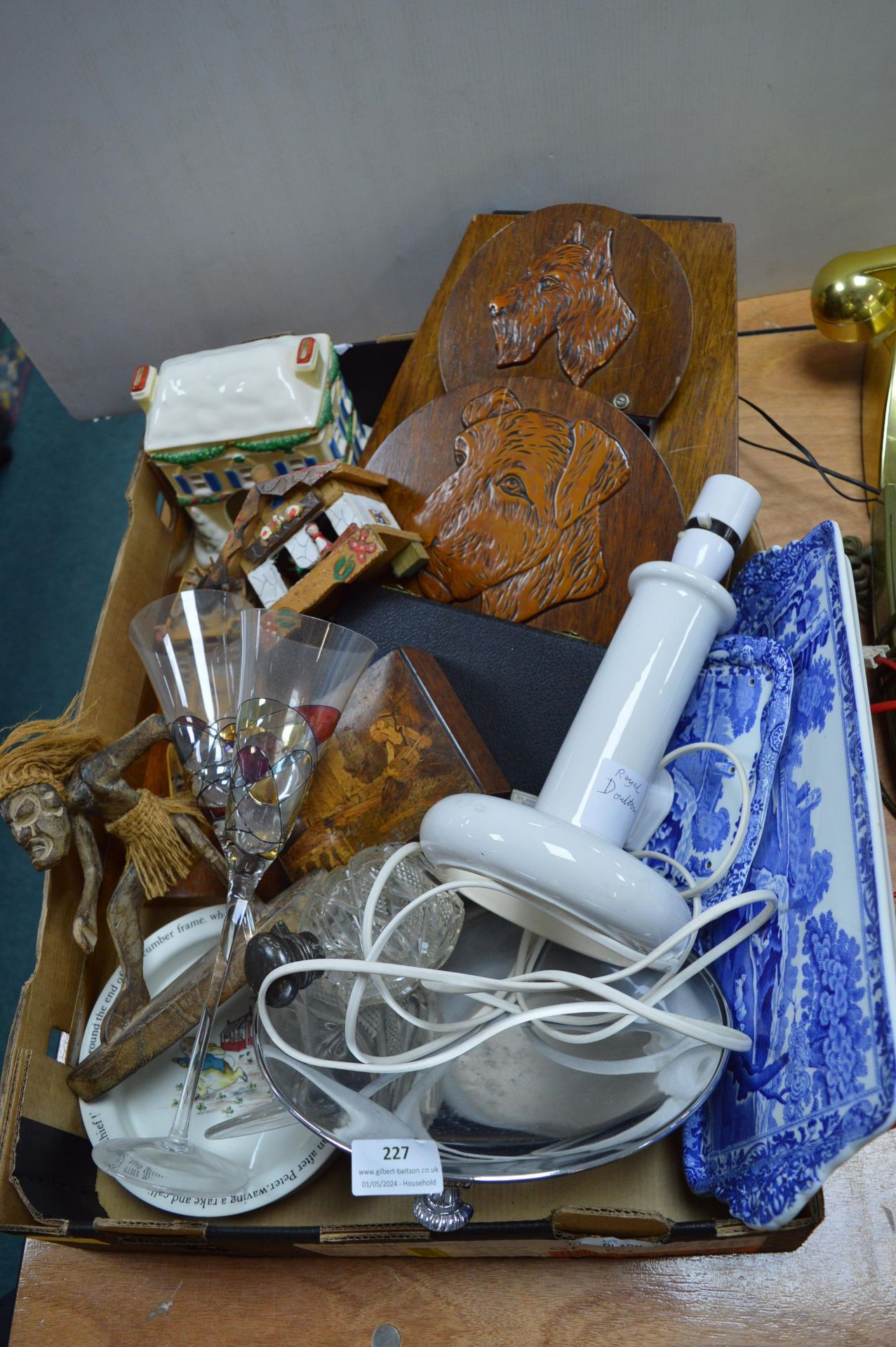 Decorative Items Including Royal Doulton Lamp