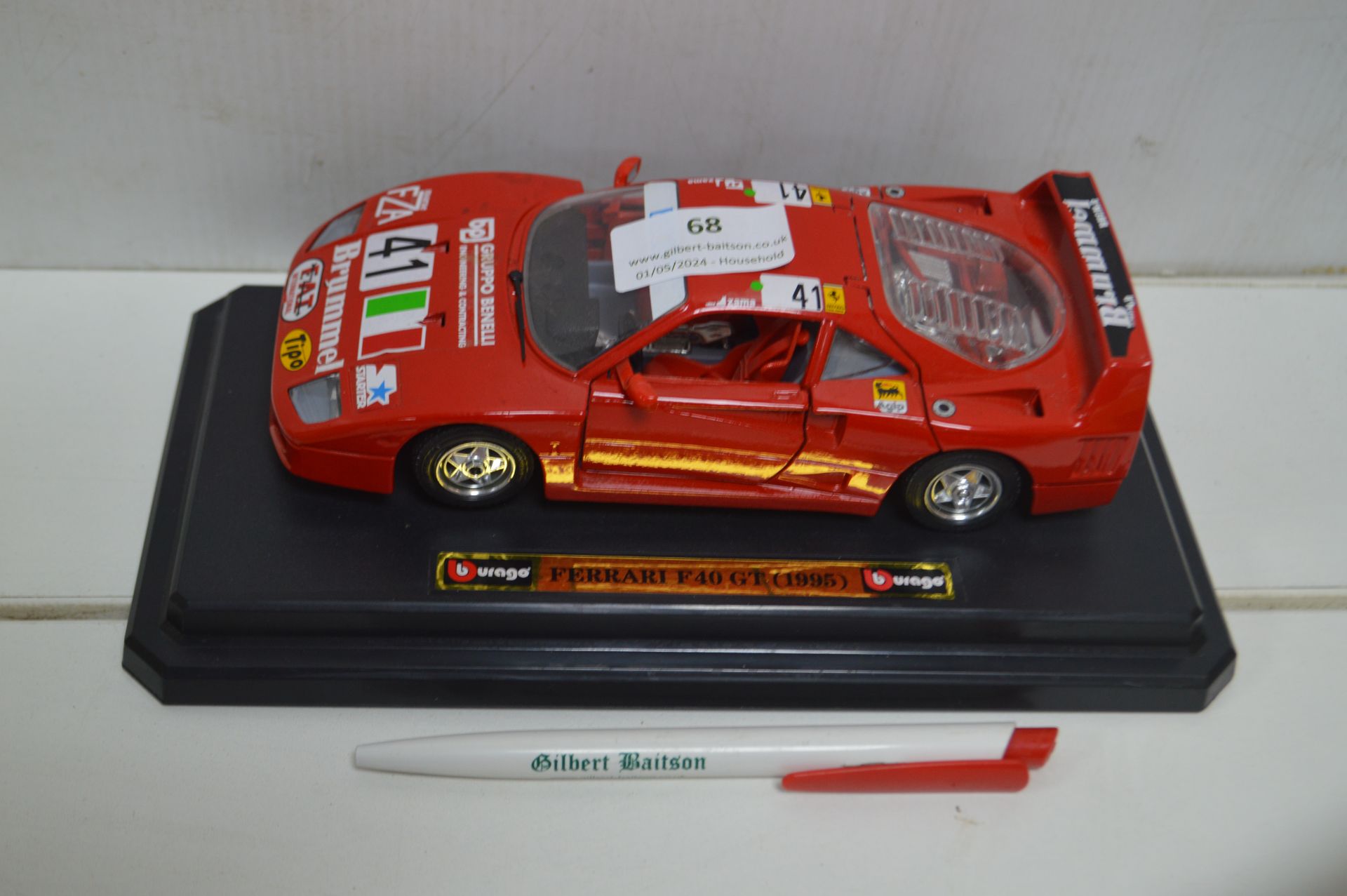 Burago Ferrari F40GT Diecast Car