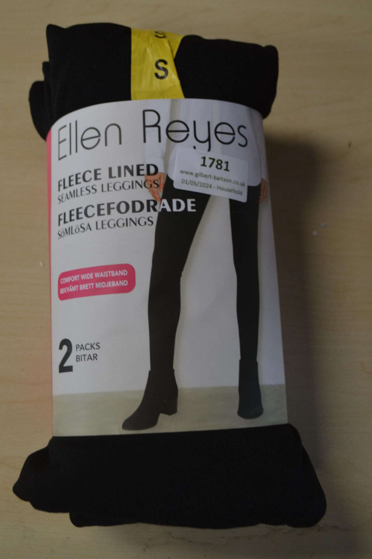 *Two Ellen Reyes Fleece Lined Leggings Size: S