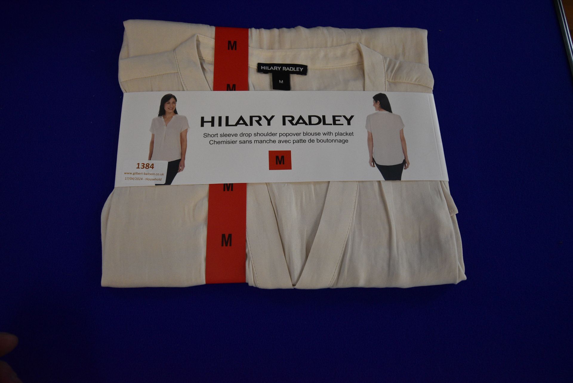 *Hilary Radley Short Sleeve Drop Shoulder Top in Cream Size: M